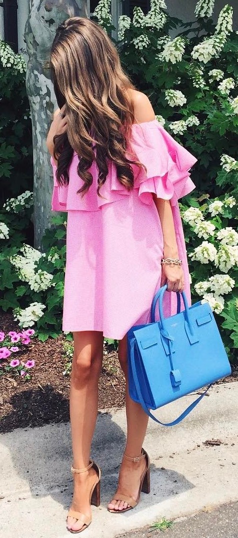 outfit of the day: dress + bag + heels