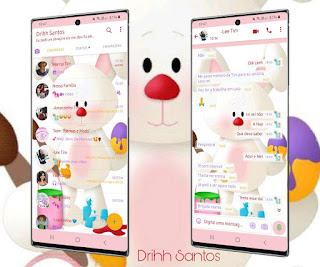 White Teddy Bear Theme For YOWhatsApp & Fouad WhatsApp By Driih Santos