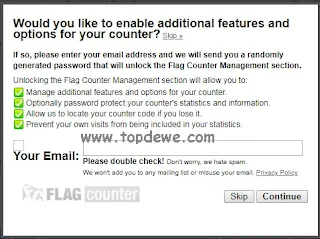 cara pasang flag counter di blog