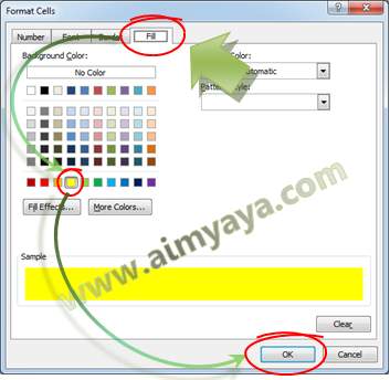 Menandai Sel dengan kriteria tertentu dengan warna khusus Ahli Matematika Cara Menandai Warna Angka/Nilai di Bawah Rata-Rata