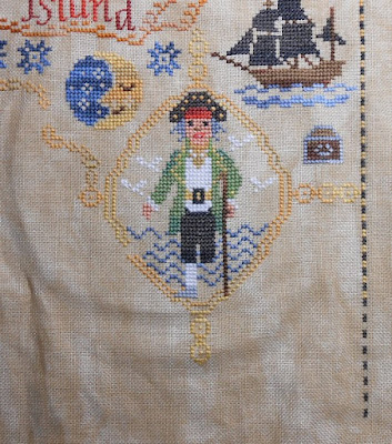 OwlForest Embroidery: Treasure Island SAL part5a