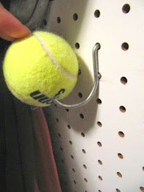 closet organizing peg board wall