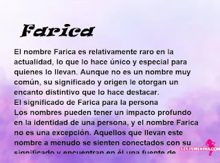 significado del nombre Farica