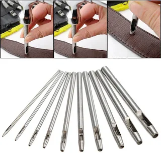 Leather Hole Puncher Belt Cutter Craft Hollow Punch DIY Chisel Tool Set