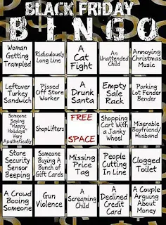 Crazy Black Friday Bingo. Hilarious Black Friday Meme