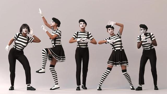 Unveiling the Art of Silence: dForce Mime Artist for Genesis 9