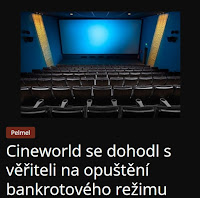 Cineworld se dohodl s věřiteli na opuštění bankrotového režimu - AzaNoviny