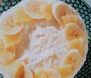 Musse de banana e abacaxi light