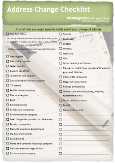 Free Printable: A Change of Address Checklist 