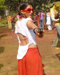 Deshi Sexy Teen College Girl Playing Holi