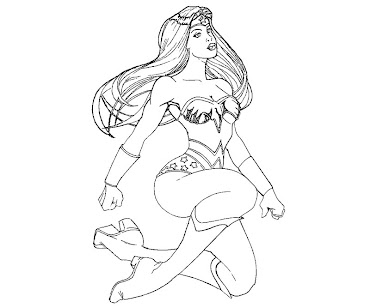 #4 Wonder Woman Coloring Page