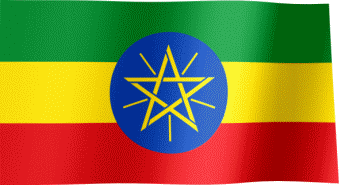 The waving flag of Ethiopia (Animated GIF)