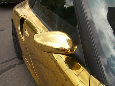 Amazing Custom Made Golden Porsche