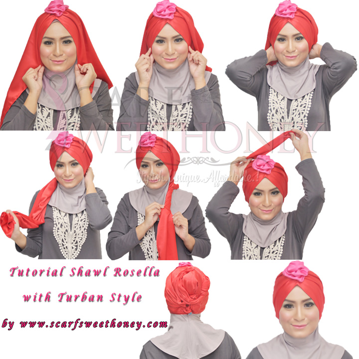 Cara Memakai Shawl ROSELLA TURBAN  Tutorial Memakai Jilbab amp; Hijab 