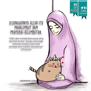 Gambar Muslimah & Kucing