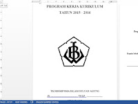 Program Kerja (PROKJA) Sekolah Atau Dokumen Satu Kurikulum 2013