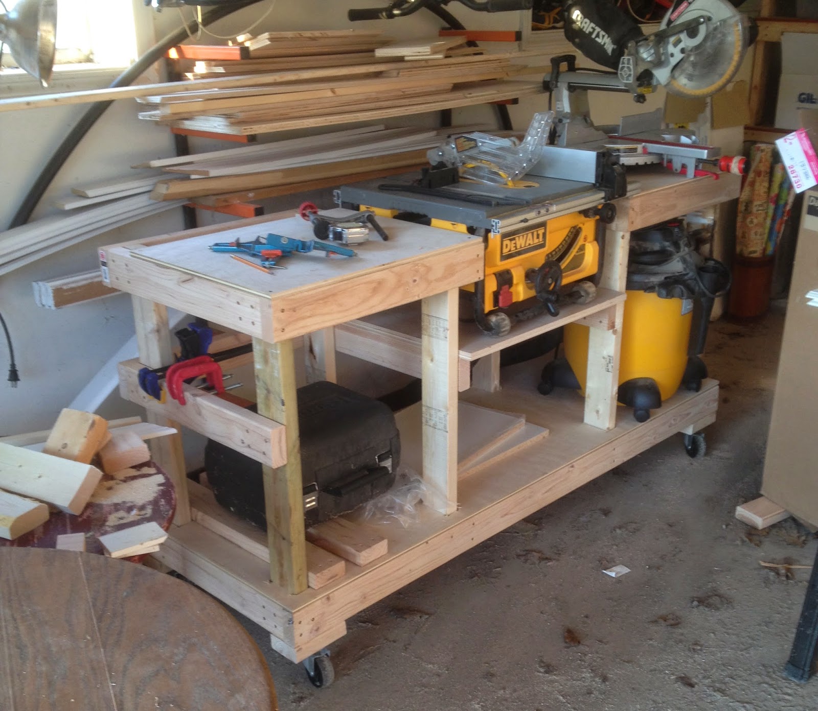 DIY Table Saw Stand on Casters | The Wolven House Project