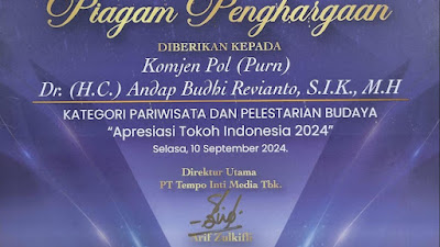 Tingkatkan Sektor Pariwisata dan Pelestarian Budaya Sultra, Andap Raih Penghargaan Apresiasi Tokoh Indonesia 2024