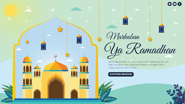 Free Ramadhan PSD : Download Kumpulan Desain Flat Ramadhan Adobe Photoshop