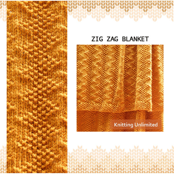 Blanket 41: Zig-zag Moss stitch