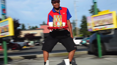 Sonic Drive-In carhop roller-skates Hedgehog