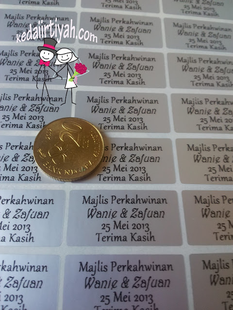 tempah sticker murah label nama kahwin produk product perniagaan bisnes majlis bulat biasa gold silver transparent lutsinar