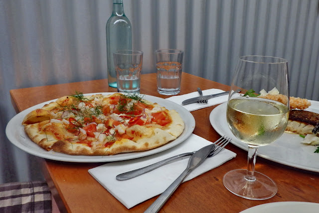 Pizza, essen, Lunch, Mittagessen, Hay Shed Hill, Margaret River, Cellardoor, Weingut, Restaurant, Weintour