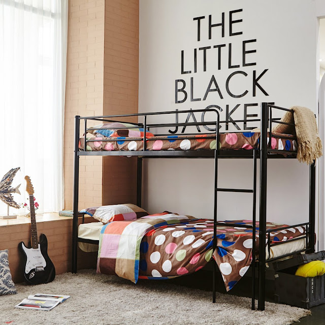 single metal bunk sleeper bed for kids room