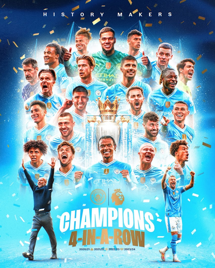 Manchester City Campeón de la Premier League temporada 2024
