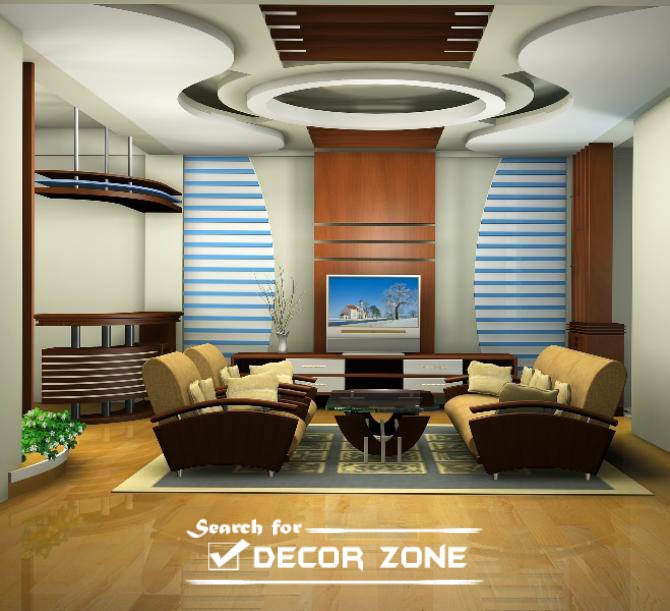 25 Modern POP false ceiling designs for living room  tray ceiling design made of POP for living room