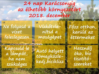 adventi, kalendárium, naptár, klímaváltozás, környezetvédelem, tudatosság, hatékonyság,