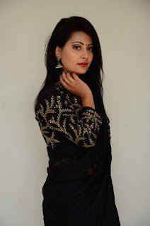 Shubhangi Panth Beautiful Pics In Black Saree