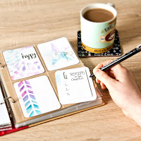 Click through to tutorial on how to make your own watercolour journaling cards