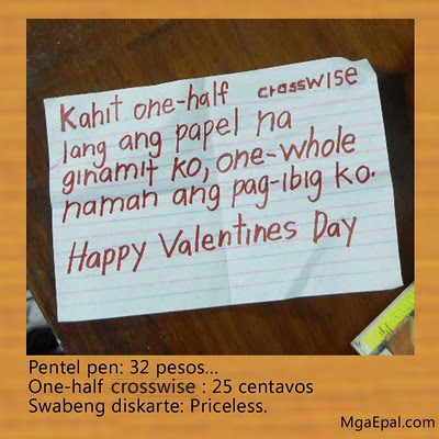 funny philippines, sweet, sweet letter, valentines day, valentines