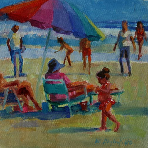 paintings of people on the beach. of my oil paintings browse