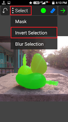 Jika sudah, klik Opsi "Select" kemudian pilih "Invert Selection".