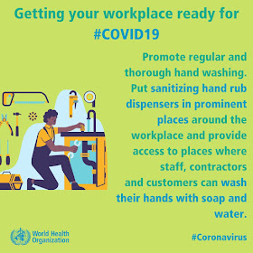 Getting your workplace ready WHO poster