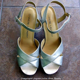 Chinese Laundry Silver Metallic Platform Heels