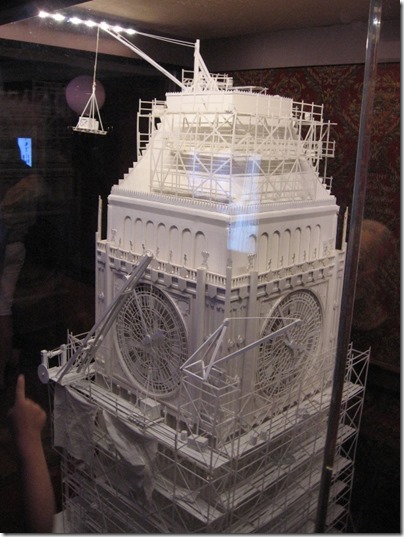IMG_7619 Big Ben Model in the Christmas Carol Train at Union Station in Portland, Oregon on July 1, 2009