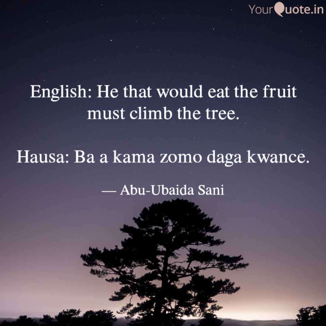 Proverbs Translation English to Hausa