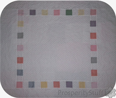 ProsperityStuff baby quilt - white with squares