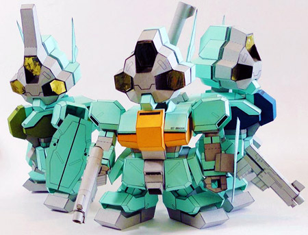 SD Daughtress Papercraft Gundam