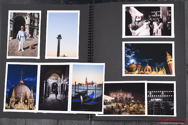 Photographic prints from Day 1 in the Venice album.