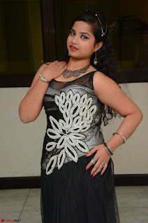 Shrisha Dasari in Sleeveless Short Black Dress At Follow Follow U Audio Launch 054.JPG