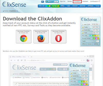 ClixAddon: Como ganhar mais dinheiro no ClixSense