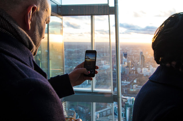 Panorama al tramonto dal The Shard-Londra