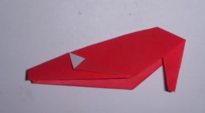 Origami Heel red Shoes 3d