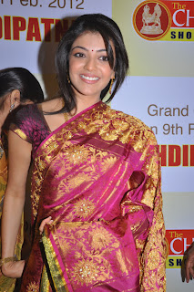 Kajal Agarwal in saree Mall Launching Photo album unseen pics