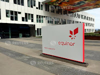 A logo of Equinor, formerly known as Statoil, is seen at the company's headquarters in Fornebu, Norway May 21, 2018. (Credit: Reuters/Nerijus Adomaitis) Click to Enlarge.