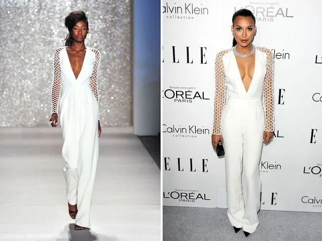 Naya Rivera in Pamella Roland (Spring 2014) – ELLE’s 20th Annual Women in Hollywood Celebration